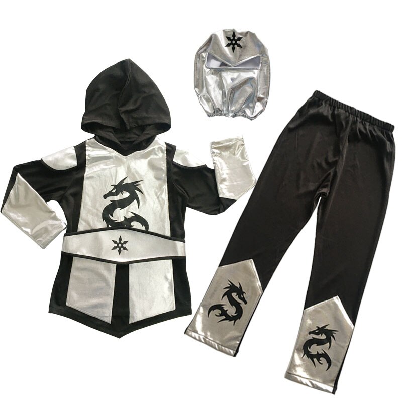 Hooded Ninja Costume For Boys